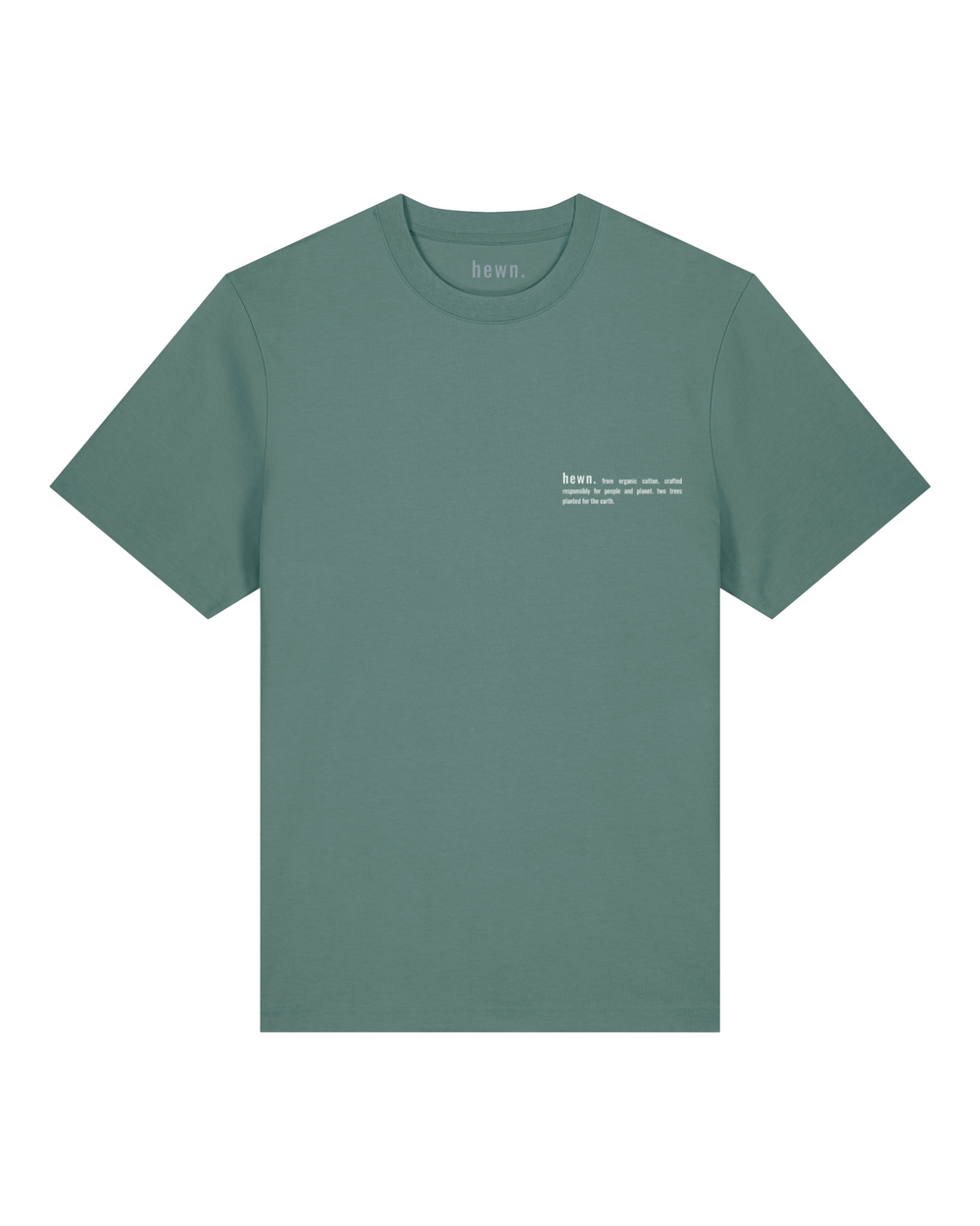 Mens Organic Relaxed-Fit T-shirt in Eucalyptus Green