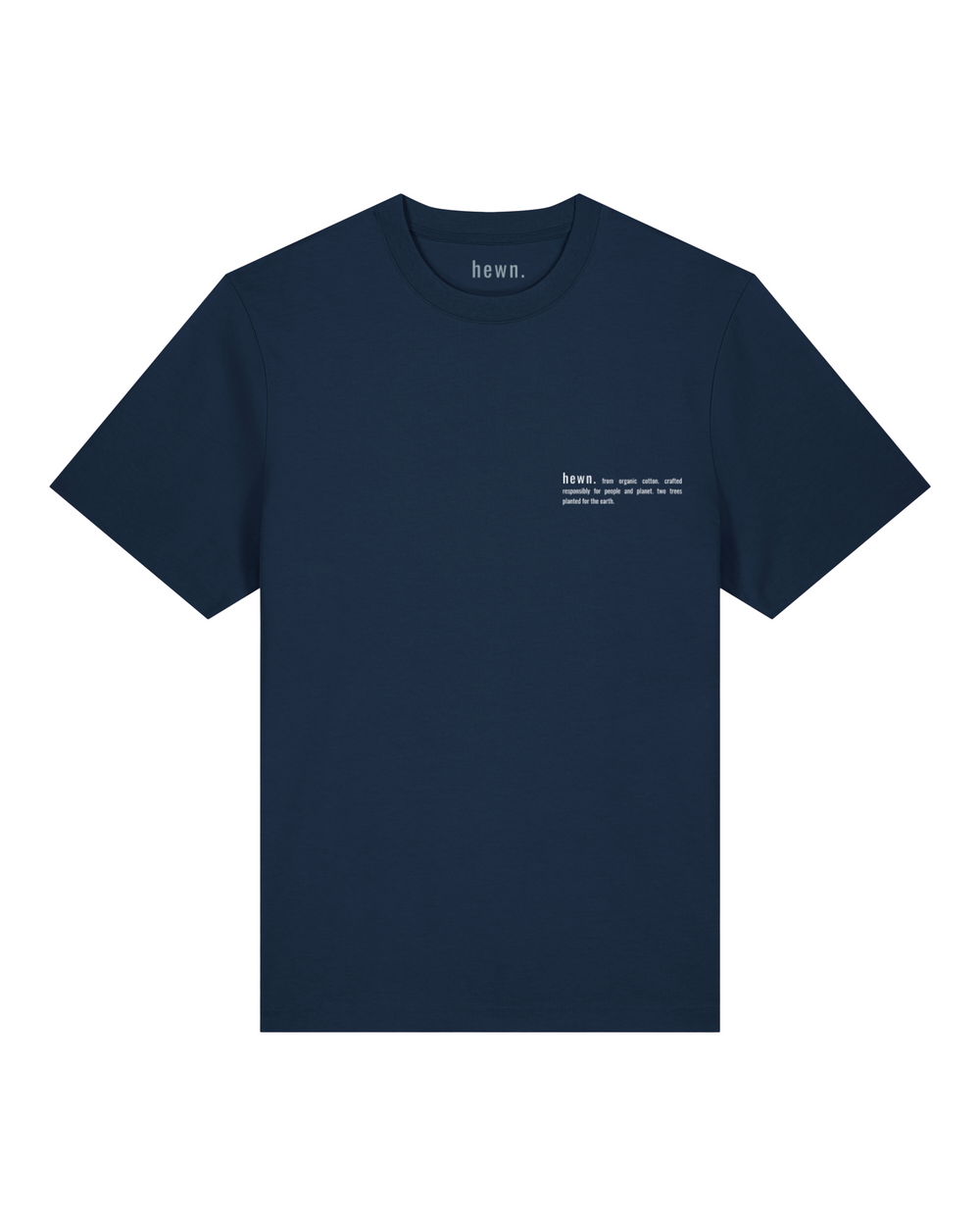 Mens Organic Relaxed-Fit T-shirt in Midnight Navy Blue