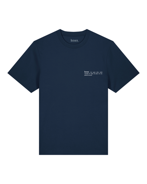 Mens Organic Relaxed-Fit T-shirt in Midnight Navy Blue