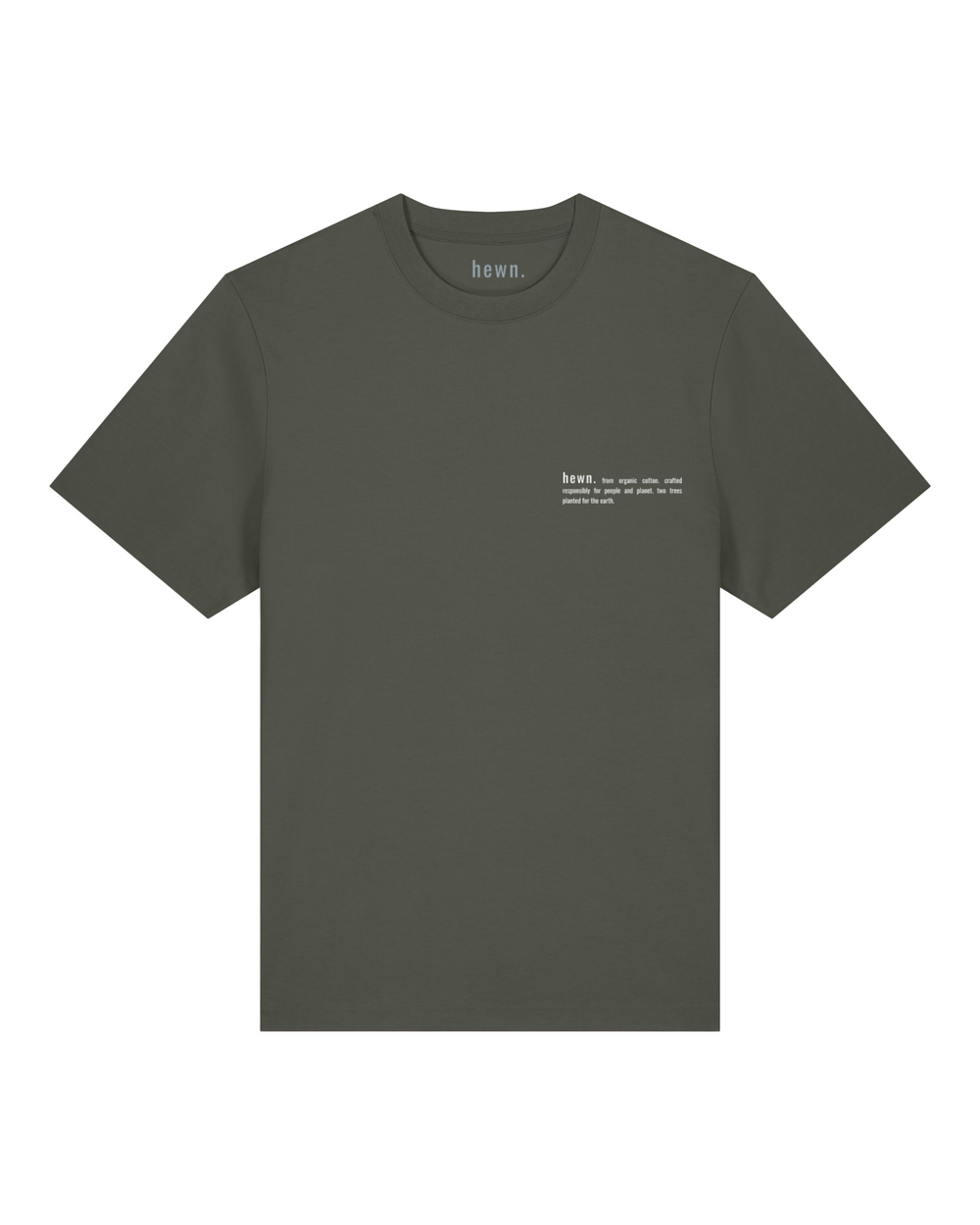 Mens Organic Relaxed-Fit T-shirt in Pine Green Khaki