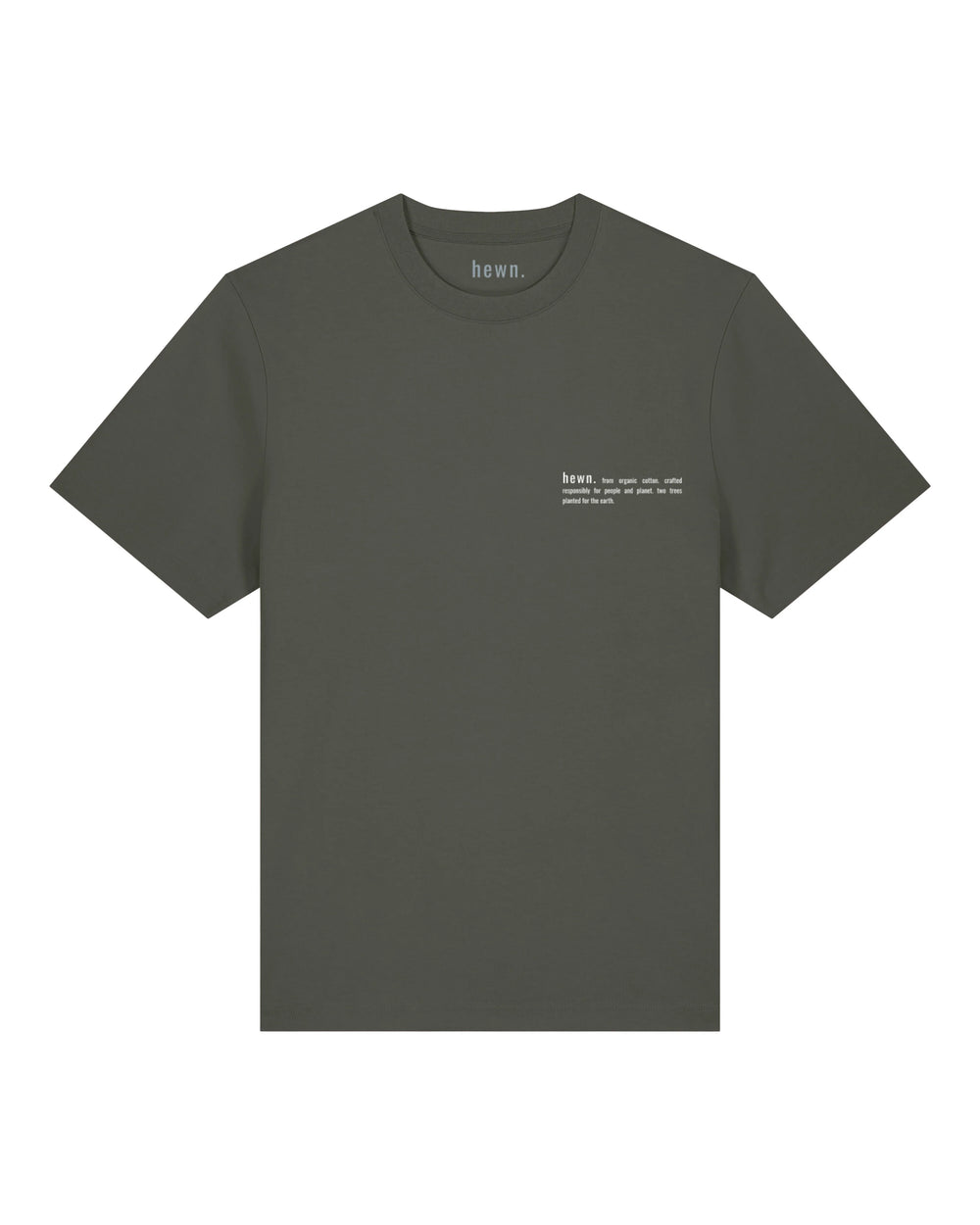 Womens Organic Relaxed-Fit T-shirt in Pine Green Khaki