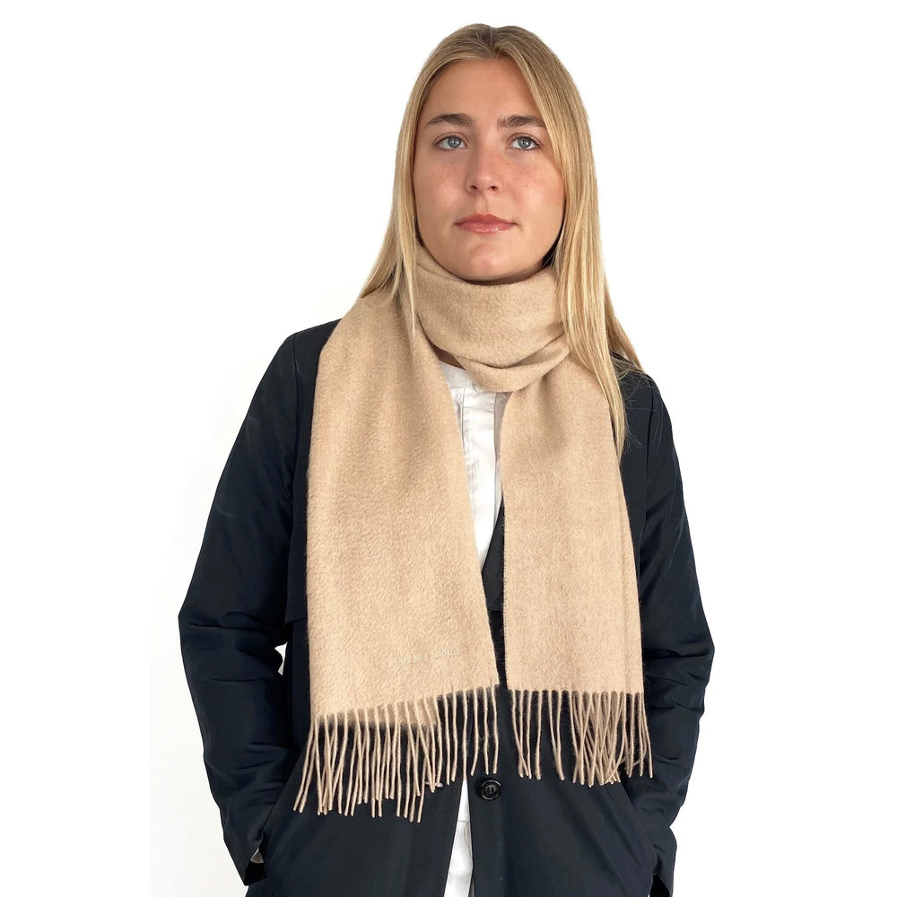 100% Organic Cashmere Scarf - Pebble Beige