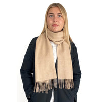 100% Organic Cashmere Scarf - Pebble Beige