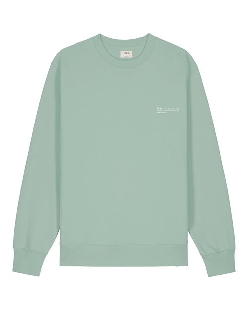 Mens Organic Midweight Sweatshirt in Aloe Green