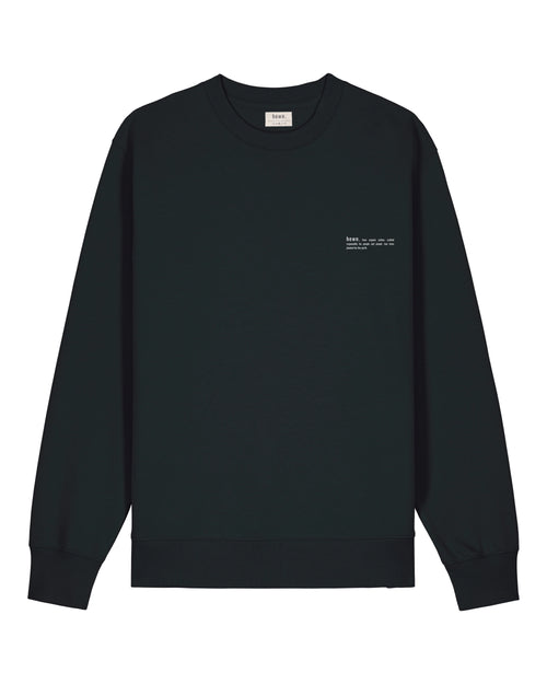 Mens Organic Midweight Sweatshirt in Jet Black