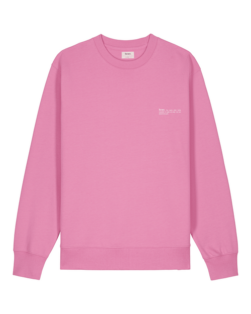 Womens Organic Midweight Sweatshirt in Azalea Pink