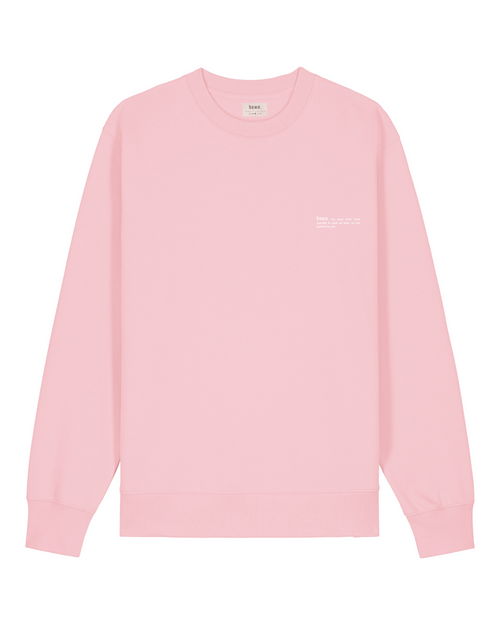 Womens Organic Midweight Sweatshirt in Cherry Blossom Pink