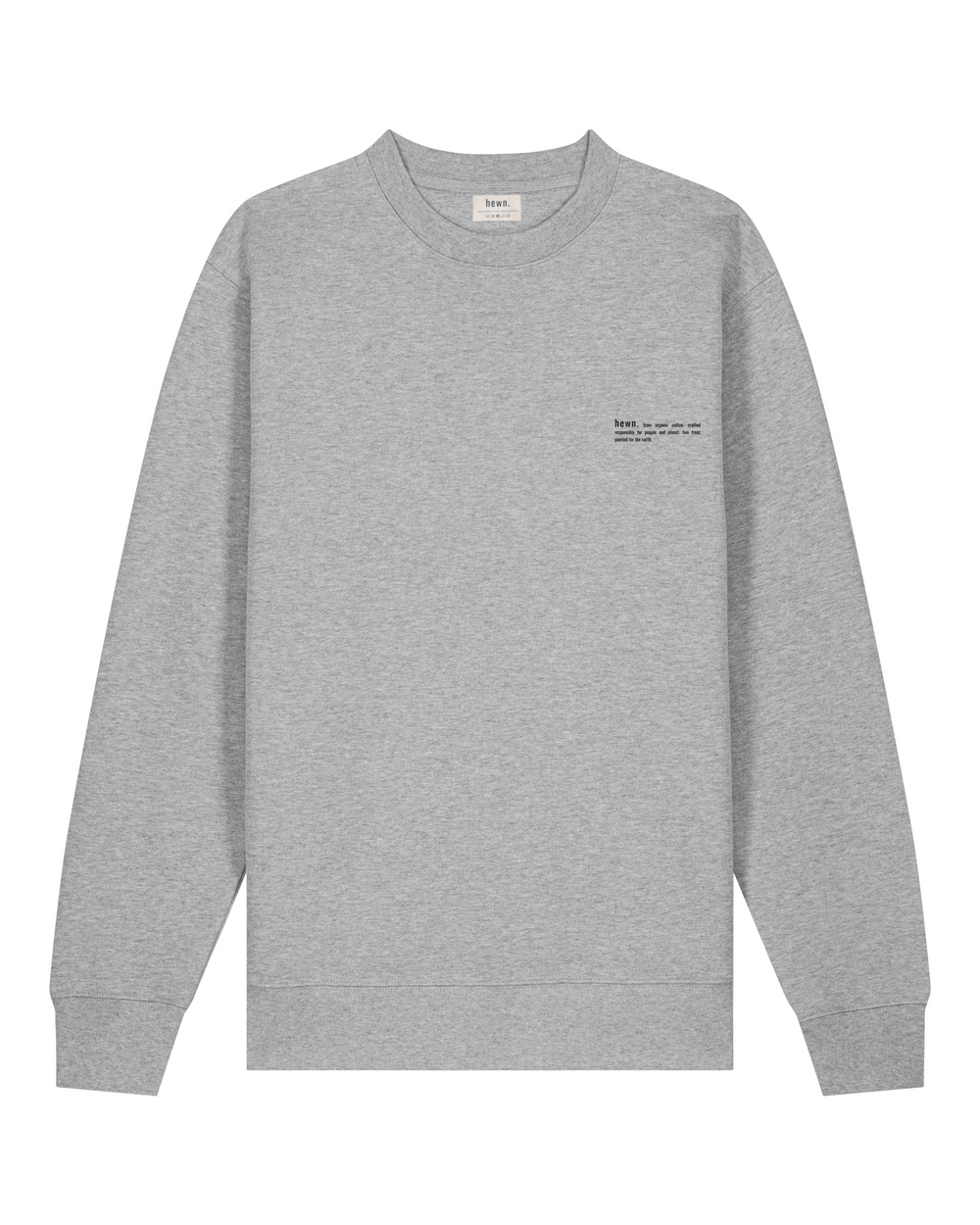 Mens Organic Midweight Sweatshirt in Rock Grey Marl