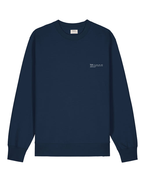 Mens Organic Midweight Sweatshirt in Midnight Navy