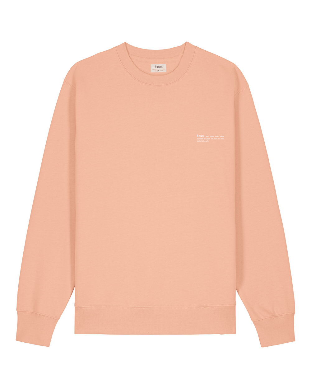 Mens Organic Midweight Sweatshirt in Peach Orange