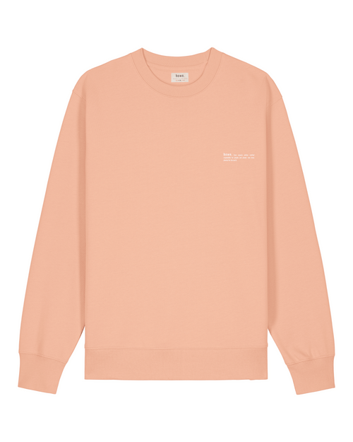 Womens Organic Midweight Sweatshirt in Peach Orange