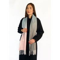 Organic Cashmere Blend Scarf - Ombre Sky