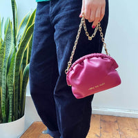 Under Her Eyes Vera Small Clutch, Shoulder & Cross Body Bag in Fuchsia Pink