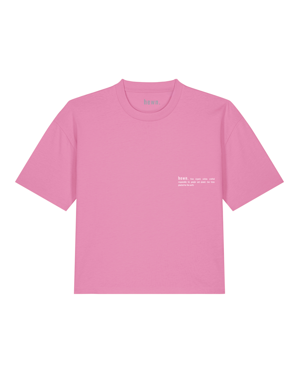 Womens Organic Boxy T-shirt in Azalea Pink