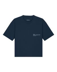 Womens Organic Boxy T-shirt in Midnight Navy Blue