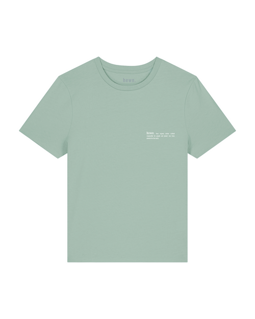 Womens Organic Fitted T-shirt in Aloe Green