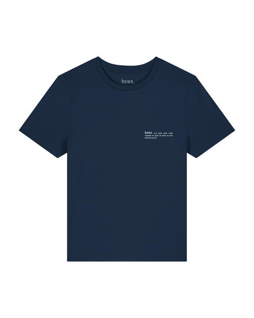 Womens Organic Fitted T-shirt in Midnight Navy Blue