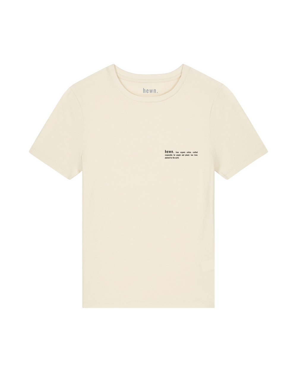 Womens Organic Fitted T-shirt in Natural Cotton