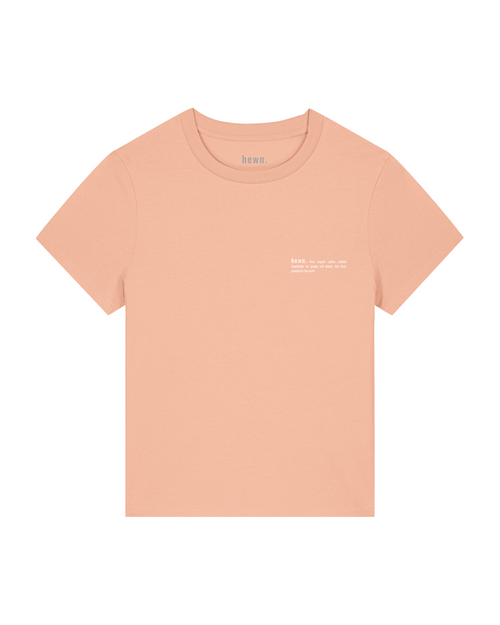 Womens Classic-fit Organic T-shirt in Peach Orange