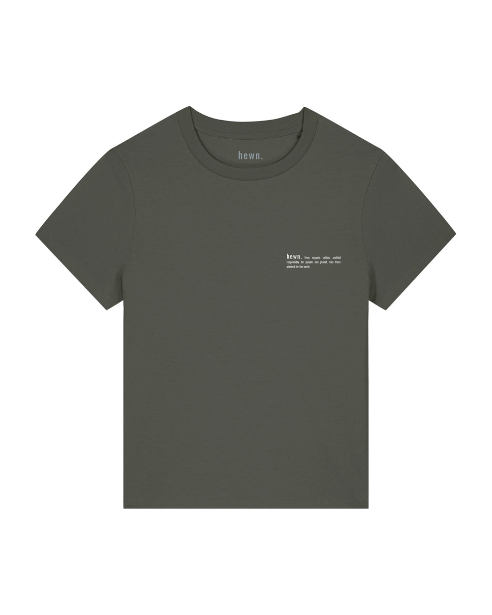 Womens Classic-fit Organic T-shirt in Pine Green Khaki