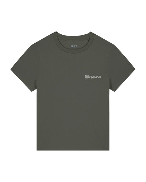 Womens Classic-fit Organic T-shirt in Pine Green Khaki