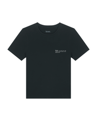 Womens Organic Fitted T-shirt in Jet Black