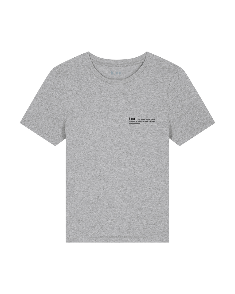 Womens Organic Fitted T-shirt in Rock Grey Marl