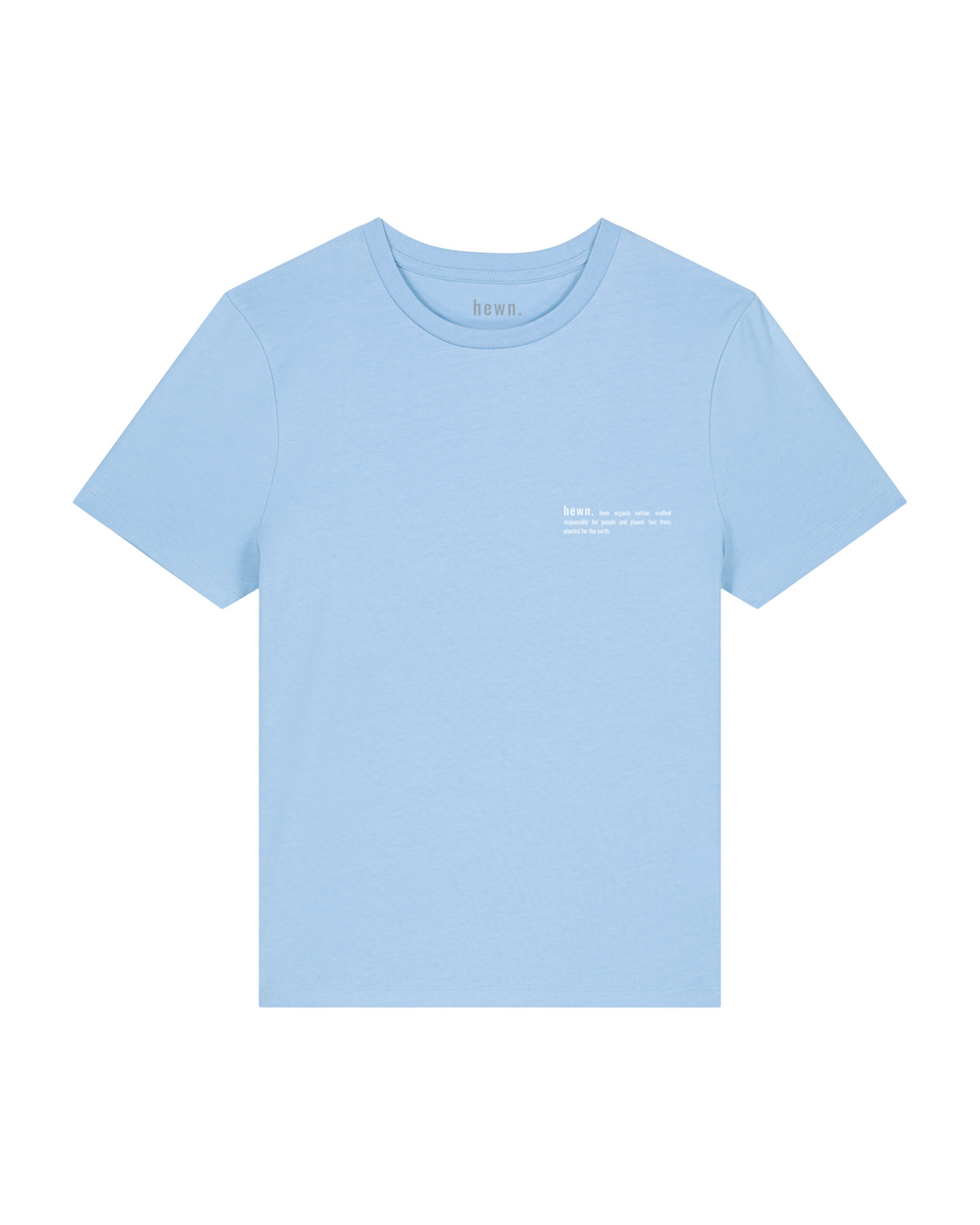 Womens Organic Fitted T-shirt in Sky Blue