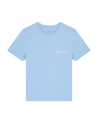 Womens Organic Fitted T-shirt in Sky Blue