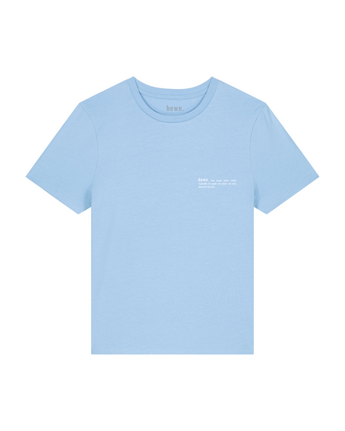 Womens Organic Fitted T-shirt in Sky Blue