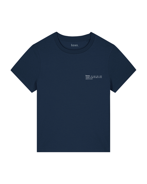 Womens Classic-fit Organic T-shirt in Midnight Navy