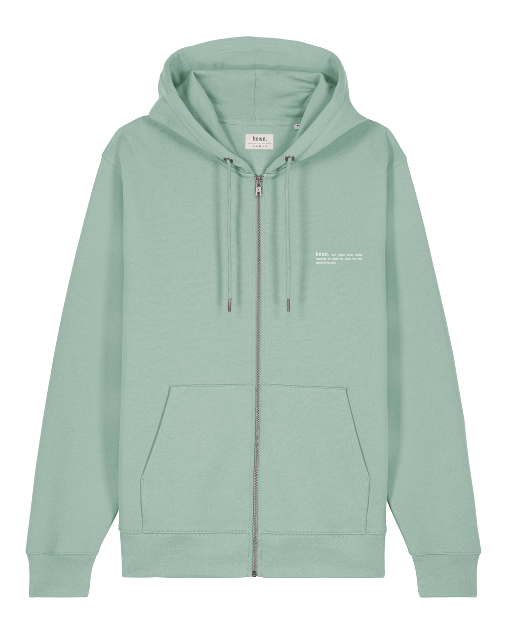 Womens Organic Midweight Zip Hoodie in Aloe Green