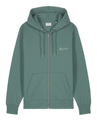 Mens Organic Midweight Zip Hoodie in Eucalyptus Green