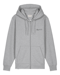 Mens Organic Midweight Zip Hoodie in Rock Grey Marl