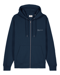 Mens Organic Midweight Zip Hoodie in Midnight Navy