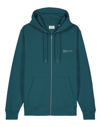 Mens Organic Midweight Zip Hoodie in Ocean Blue