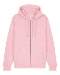 Womens Organic Midweight Zip Hoodie in Cherry Blossom Pink