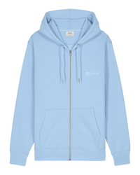 Mens Organic Midweight Zip Hoodie in Sky Blue