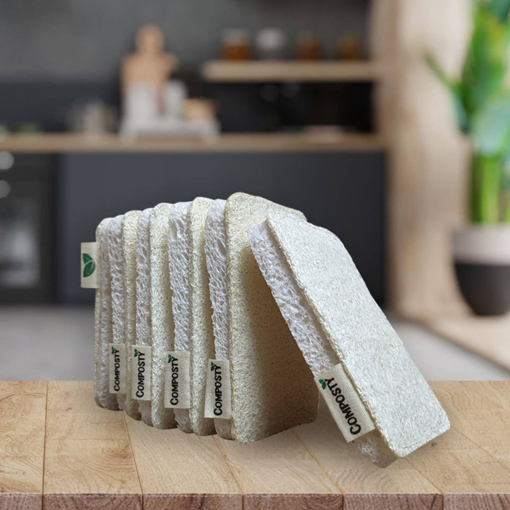 Composty® | All-in-One Loofah Scourer Eco Sponges