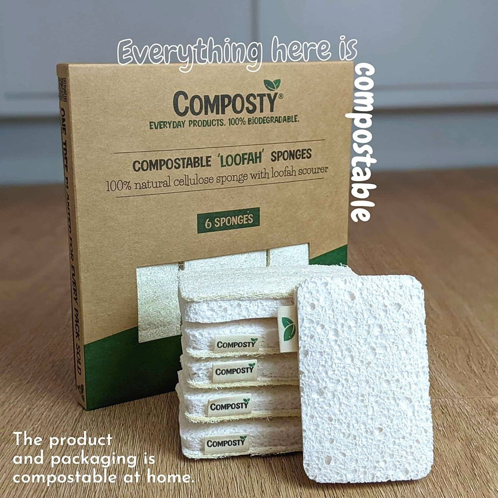 Composty® | All-in-One Loofah Scourer Eco Sponges