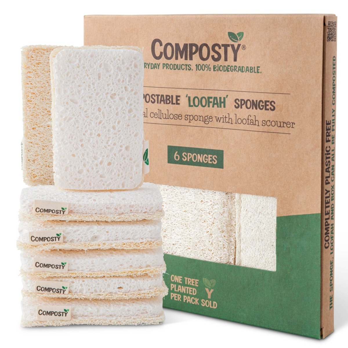 Composty® | All-in-One Loofah Scourer Eco Sponges