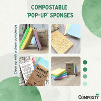 Composty® | JUMBO 'Pop-Up' Eco Sponges | 3 Multipack