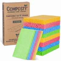 Composty® | Magic 'Pop-Up' Eco Sponges | 12 Multipack