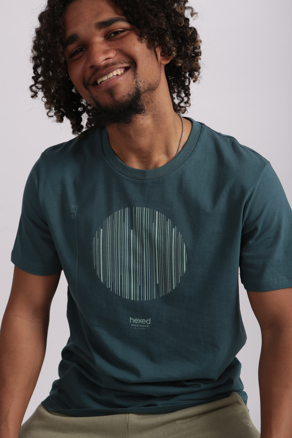 TEAL AUDIO CIRCLE PRINT TEE