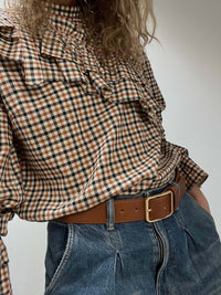 Under Her Eyes Griselda Corn Leather Jean Belt in Tan