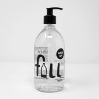 Wash Up 500ml Glass Bottle + Pump - Ginger