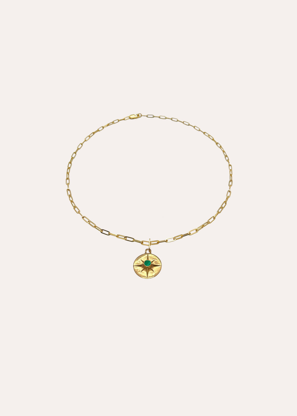 ASTRID NECKLACE - 18ct Gold Plated - Green Malachite