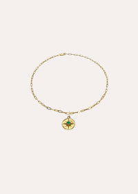 ASTRID NECKLACE - 18ct Gold Plated - Green Malachite