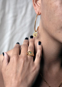 ASTRID RING - 18ct Gold Plated - Green Malachite