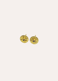 ASTRID STUDS - 18ct Gold Plated - Black Mother Of Pearl